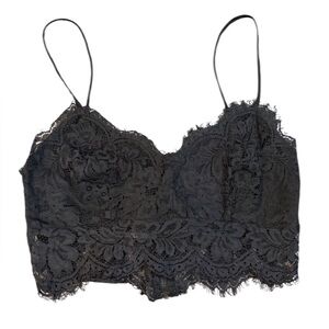 TOPSHOP Black Lace Bralette / Crop Cami – Size US 6‎ (UK 10 / EU 38)